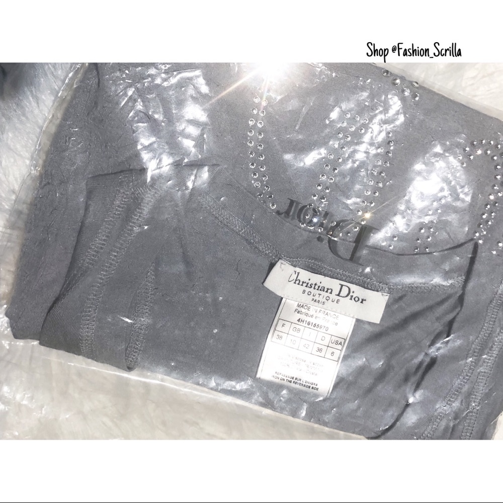 Christian Dior 2000s I heart Dior Cupid Arrow Diamanté Crystal Heart Tank Top - Picture 15 of 16